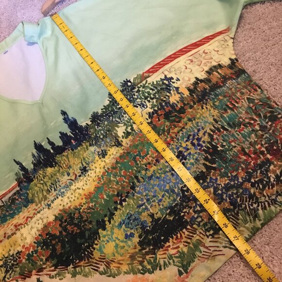 Vincent Van Gogh Fields Dolman Sleeve Top - Picture 11 of 12